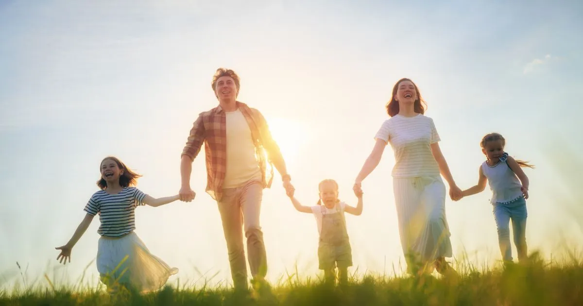 Happy and healthy family enjoying their day